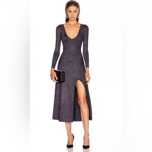 A.L.C. Shimmering Purple Long Sleeve Dress